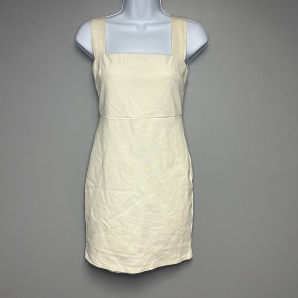 NWT Blue Blush LWD Bodycon Bachelorette Made in USA Little White Dress Sz M - Picture 1 of 5